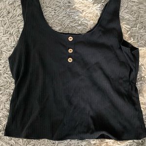 SHEIN- Black Cropped Top Size M